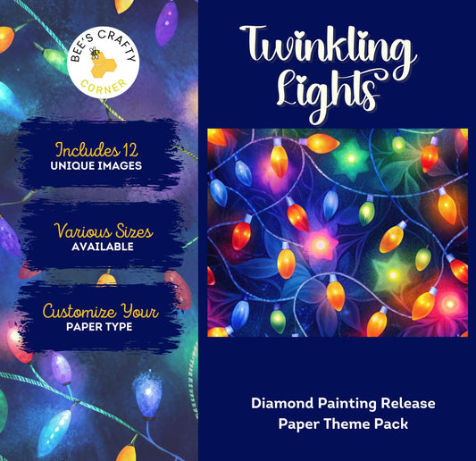 RELEASE PAPER | Twinkling Lights - Theme Pack Reusable Diamond Painting Release Paper
