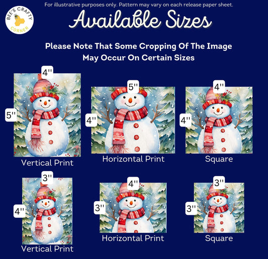 RELEASE PAPER | Whimsical Snowmen - Theme Pack Reusable Diamond Painting Release Paper