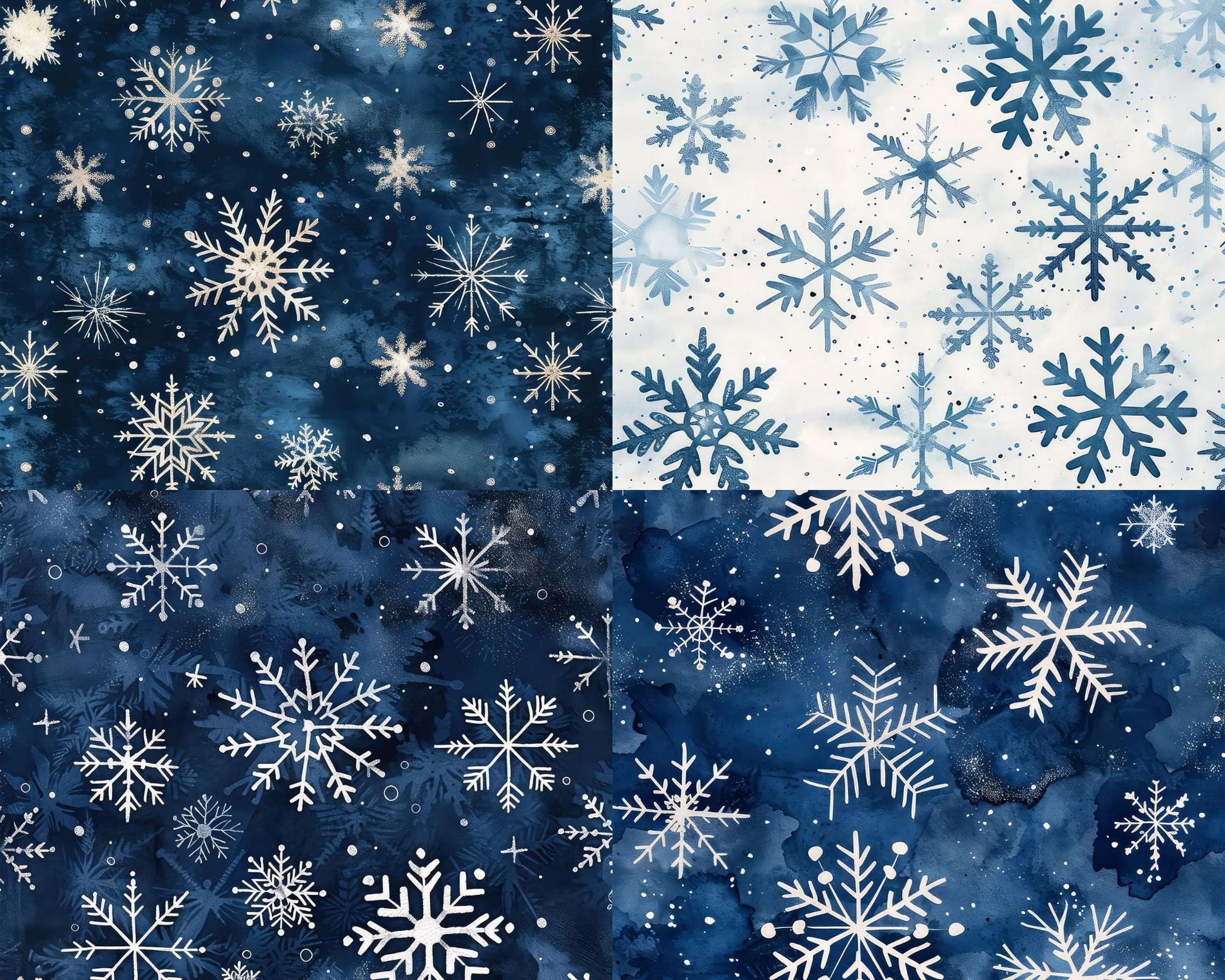 RELEASE PAPER | Blue Snowflakes - Theme Pack Reusable Diamond Painting Release Paper