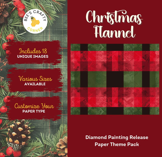 RELEASE PAPER | Christmas Flannel - Theme Pack Reusable Diamond Painting Release Paper