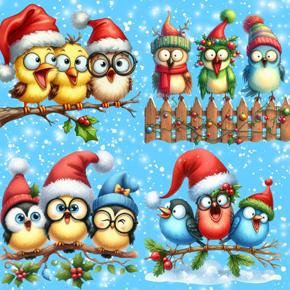 RELEASE PAPER | Christmas Quirky Birds - Theme Pack Reusable Diamond Painting Release Paper