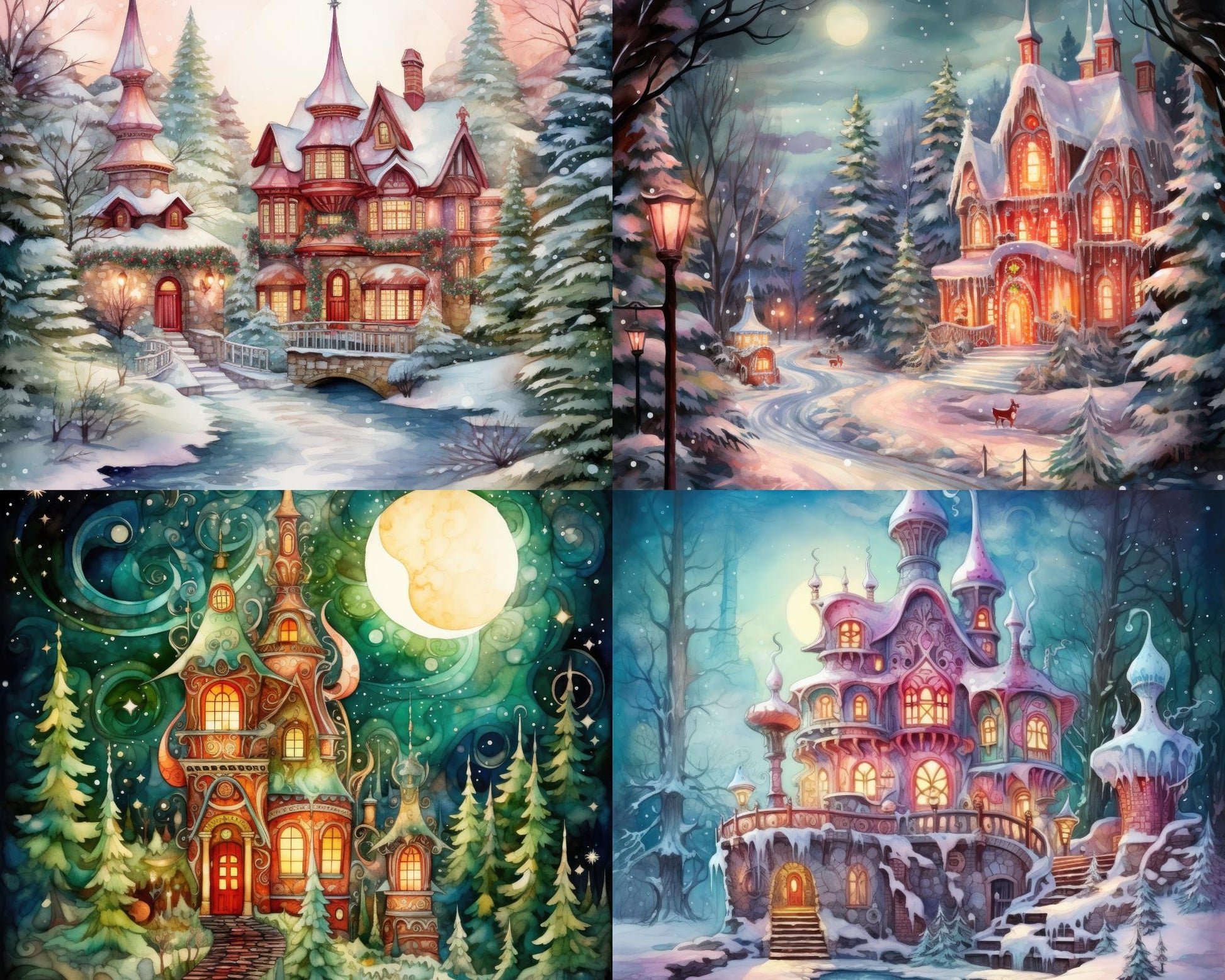 RELEASE PAPER | Fantasy Winter Village - Theme Pack Reusable Diamond Painting Release Paper