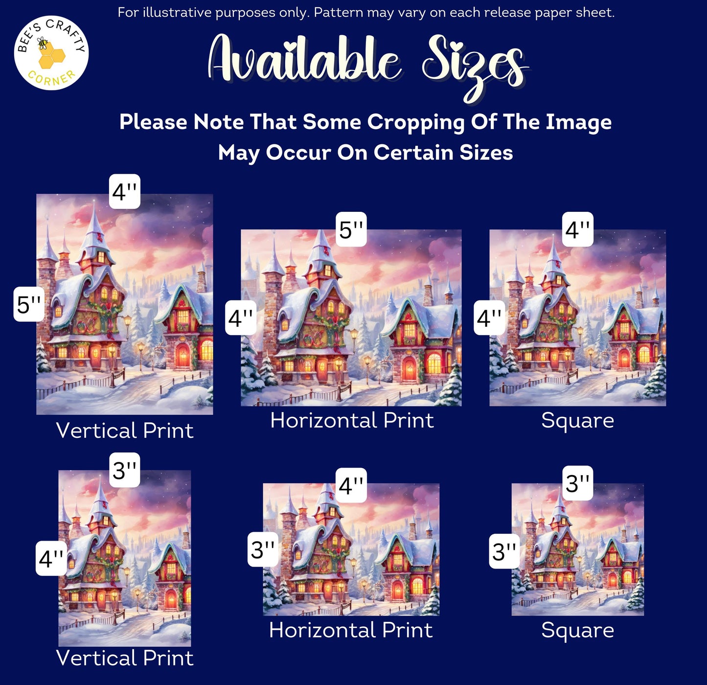 RELEASE PAPER | Fantasy Winter Village - Theme Pack Reusable Diamond Painting Release Paper