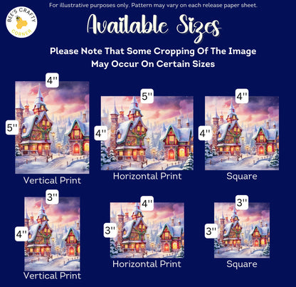 RELEASE PAPER | Fantasy Winter Village - Theme Pack Reusable Diamond Painting Release Paper