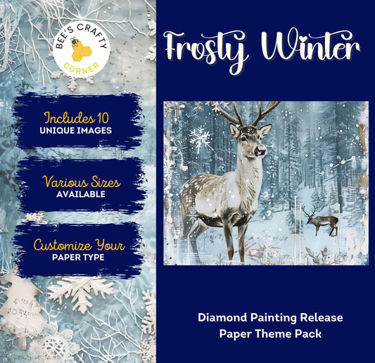 RELEASE PAPER | Frosty Winter - Theme Pack Reusable Diamond Painting Release Paper