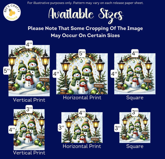 RELEASE PAPER | Magic Snowmen - Theme Pack Reusable Diamond Painting Release Paper