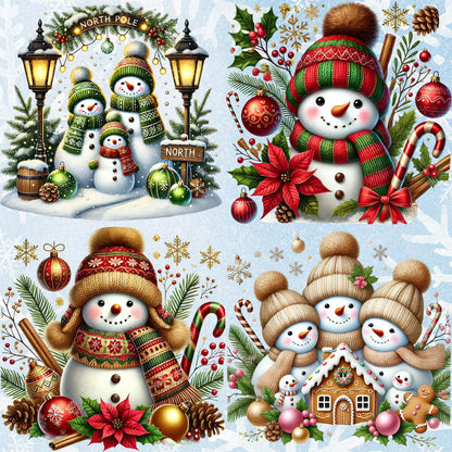 RELEASE PAPER | Magic Snowmen - Theme Pack Reusable Diamond Painting Release Paper