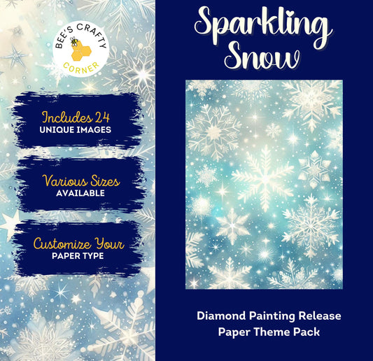 RELEASE PAPER | Sparkling Snowflakes - Theme Pack Reusable Diamond Painting Release Paper