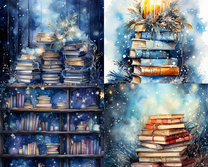 RELEASE PAPER | Winter Fantasy Books - Theme Pack Reusable Diamond Painting Release Paper