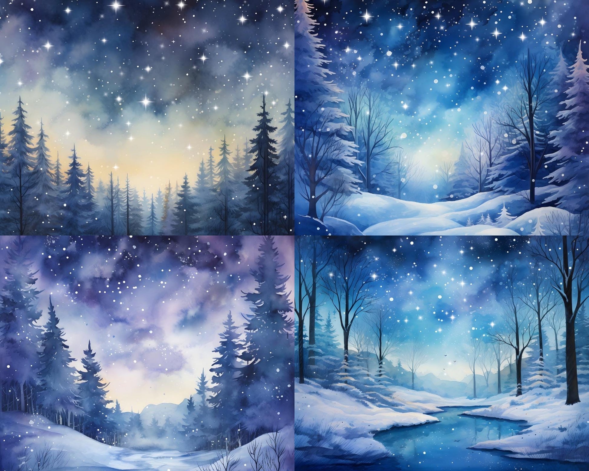 RELEASE PAPER | Winter Forest - Theme Pack Reusable Diamond Painting Release Paper