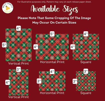 RELEASE PAPER | Christmas Plaid - Theme Pack Reusable Diamond Painting Release Paper