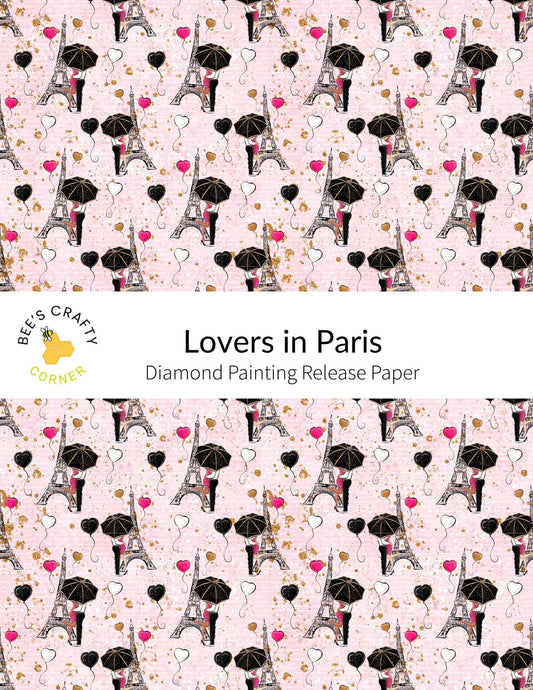 RELEASE PAPER | Lovers in Paris - Reusable Patterned Diamond Painting Release Paper