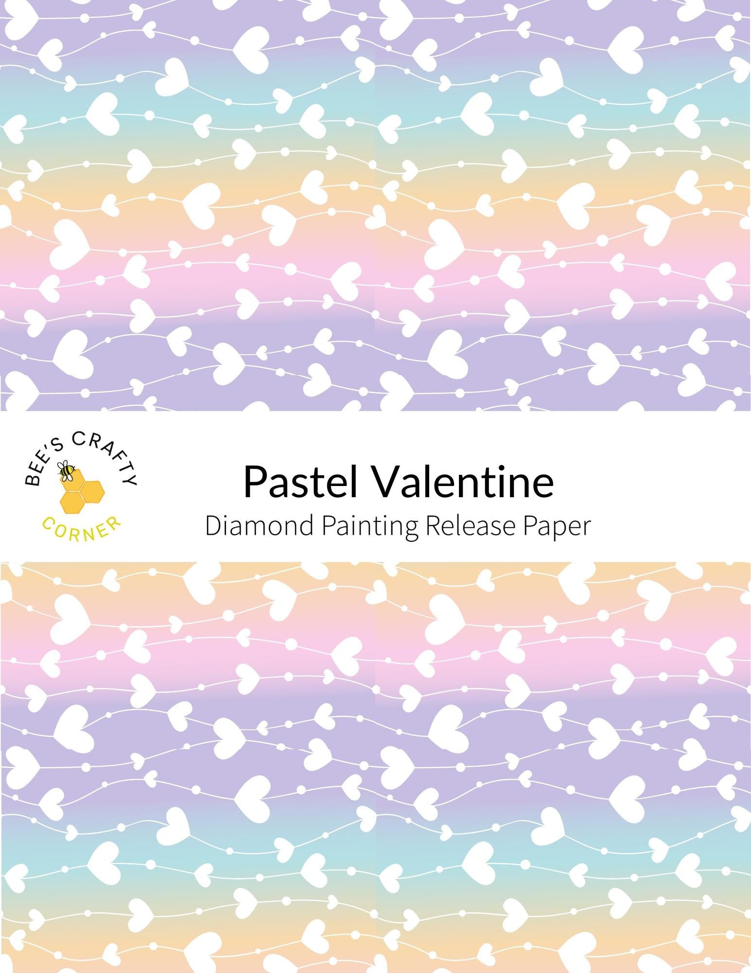 RELEASE PAPER | Pastel Valentine - Reusable Patterned Diamond Painting Release Paper