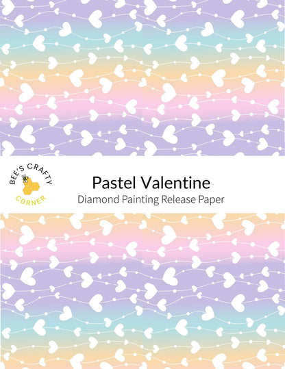RELEASE PAPER | Pastel Valentine - Reusable Patterned Diamond Painting Release Paper
