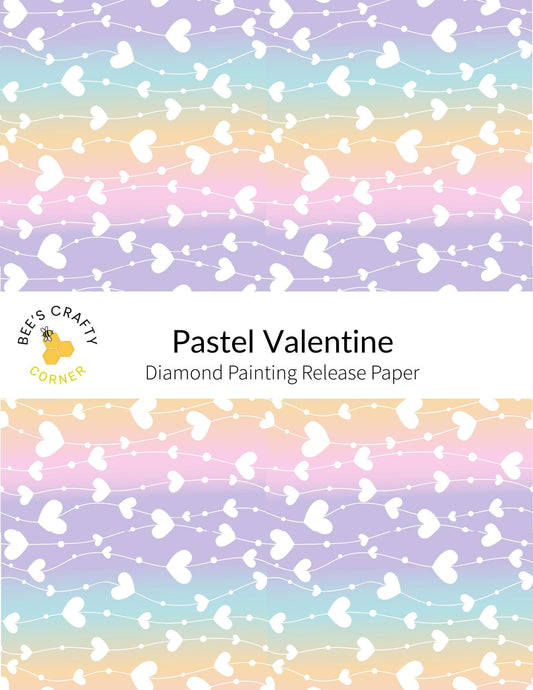 RELEASE PAPER | Pastel Valentine - Reusable Patterned Diamond Painting Release Paper
