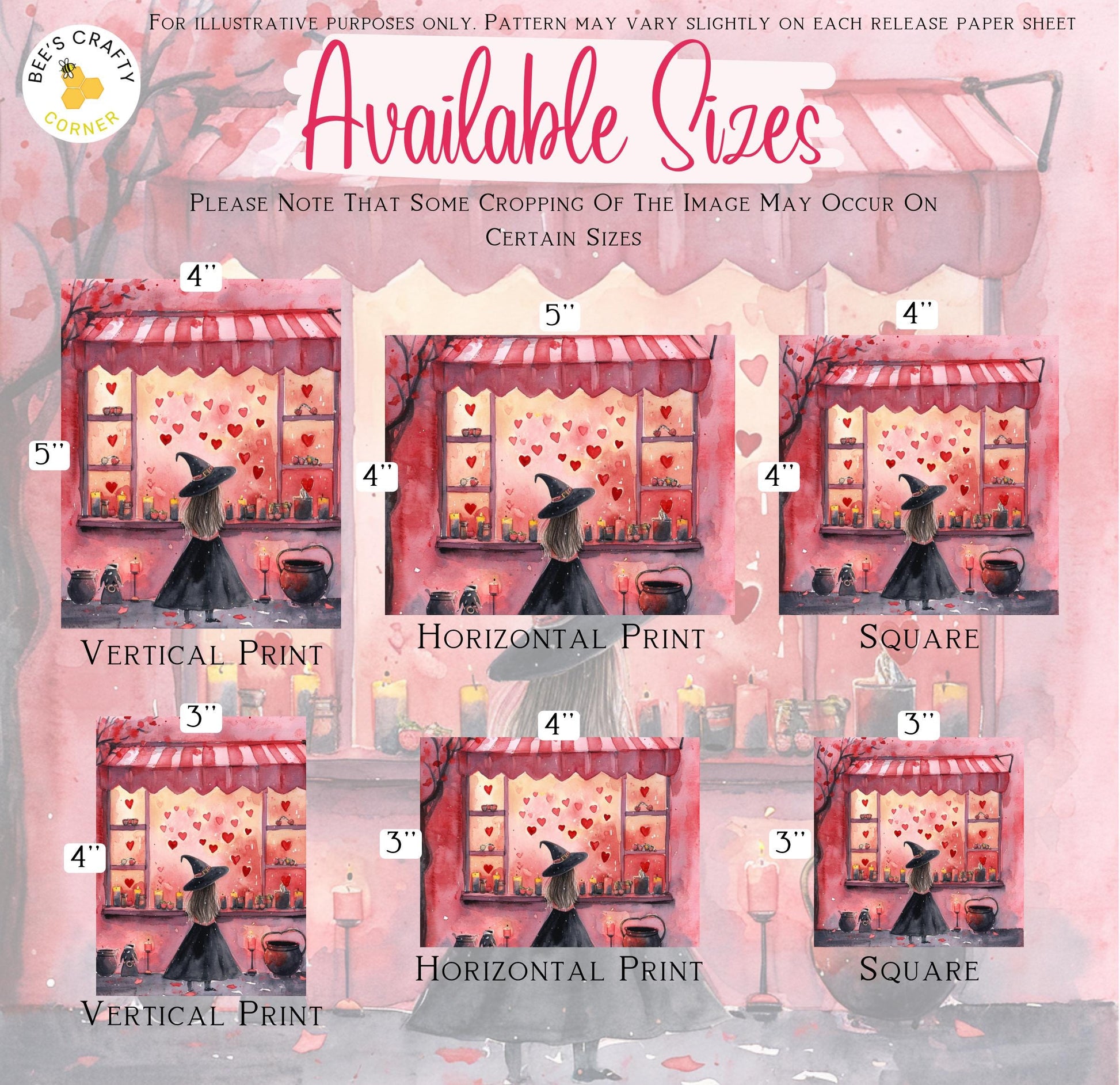 RELEASE PAPER | Valentine Witch - Theme Pack Reusable Diamond Painting Release Paper