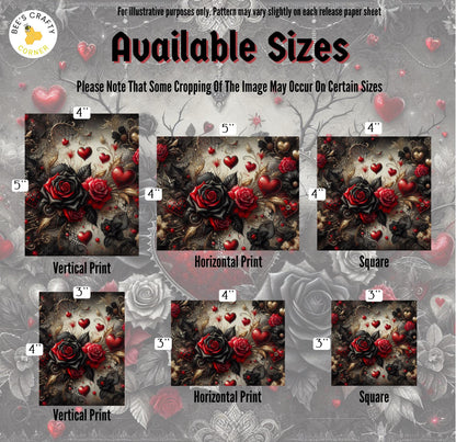 RELEASE PAPER | My Gothic Valentine - Theme Pack Reusable Diamond Painting Release Paper