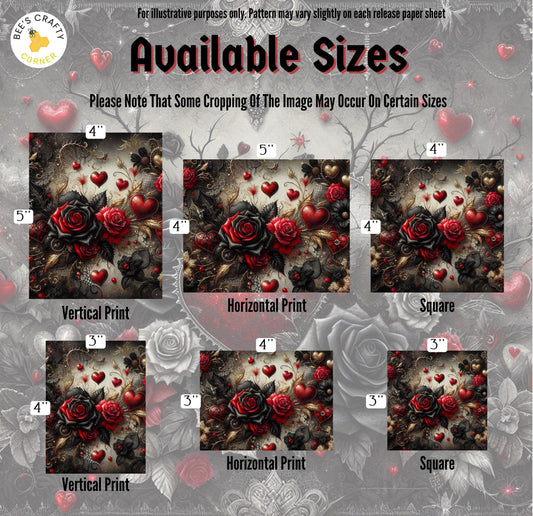 RELEASE PAPER | My Gothic Valentine - Theme Pack Reusable Diamond Painting Release Paper