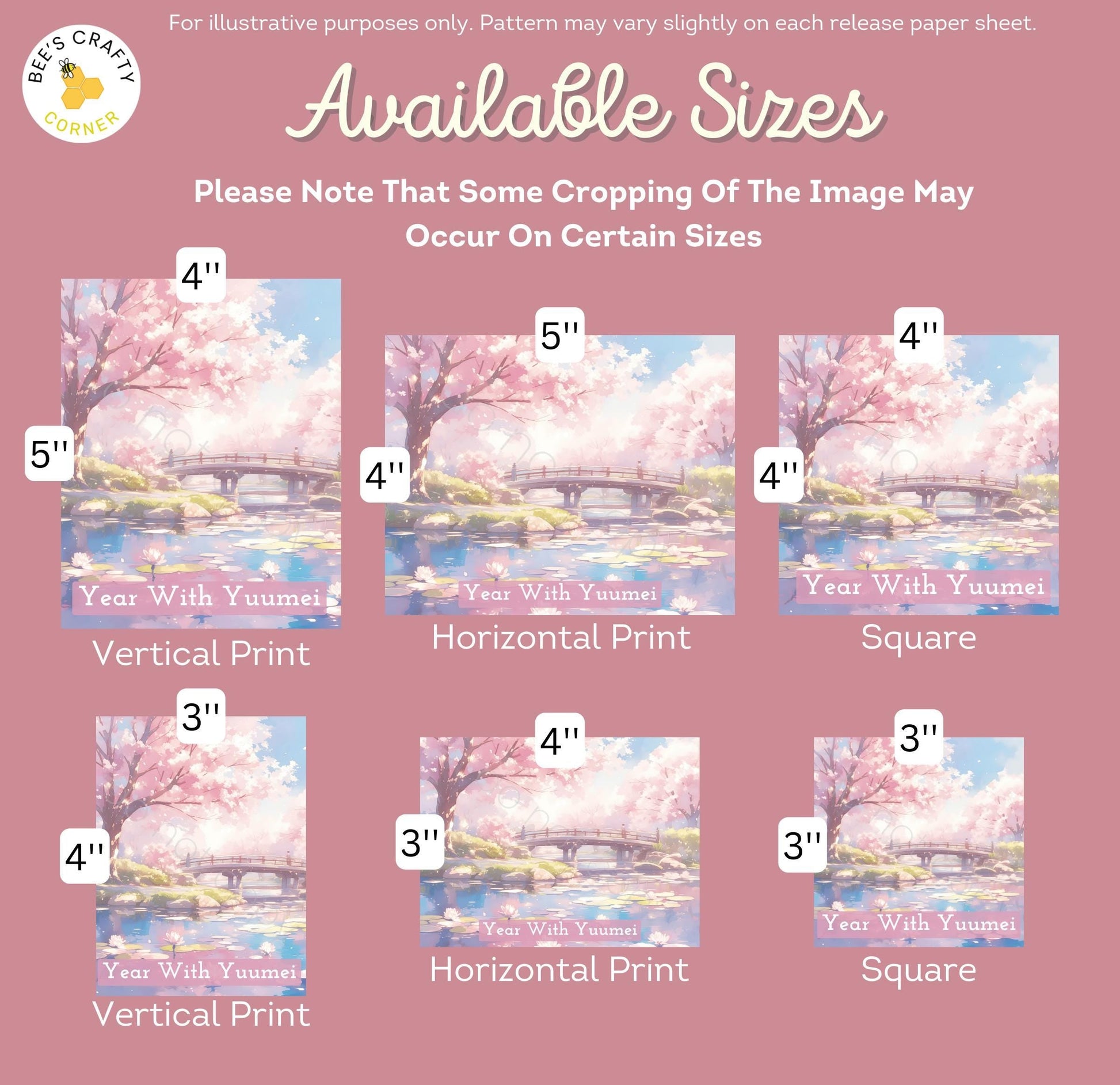 RELEASE PAPER | Year with Yuumei Event Release Papers - Reusable Patterned Diamond Painting Release Paper