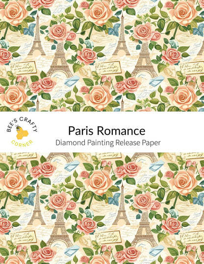 RELEASE PAPER | Paris Romance - Reusable Patterned Diamond Painting Release Paper