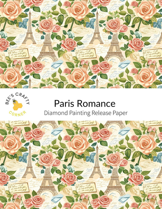RELEASE PAPER | Paris Romance - Reusable Patterned Diamond Painting Release Paper