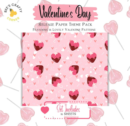 RELEASE PAPER | Valentine's Day - Theme Pack Reusable Diamond Painting Release Paper