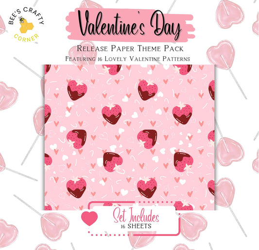 RELEASE PAPER | Valentine's Day - Theme Pack Reusable Diamond Painting Release Paper