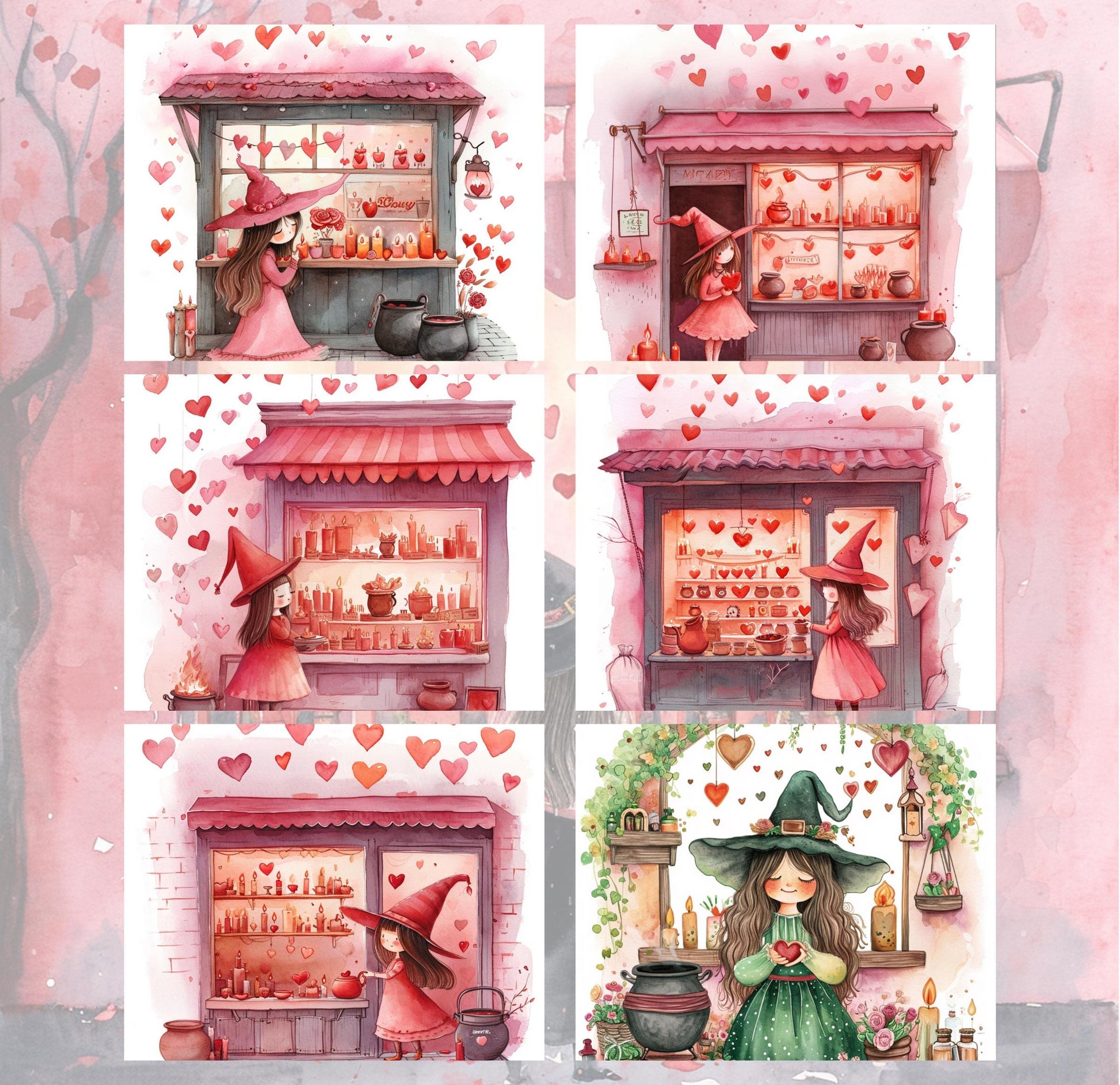 RELEASE PAPER | Valentine Witch - Theme Pack Reusable Diamond Painting Release Paper