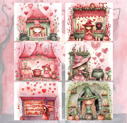RELEASE PAPER | Valentine Witch - Theme Pack Reusable Diamond Painting Release Paper