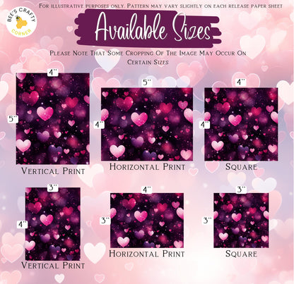 RELEASE PAPER | Love Hearts - Theme Pack Reusable Diamond Painting Release Paper