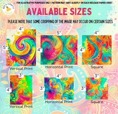 RELEASE PAPER | Boho Rainbow - Theme Pack Reusable Diamond Painting Release Paper