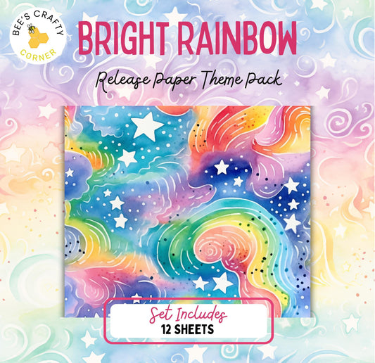 RELEASE PAPER | Bright Rainbow - Theme Pack Reusable Diamond Painting Release Paper