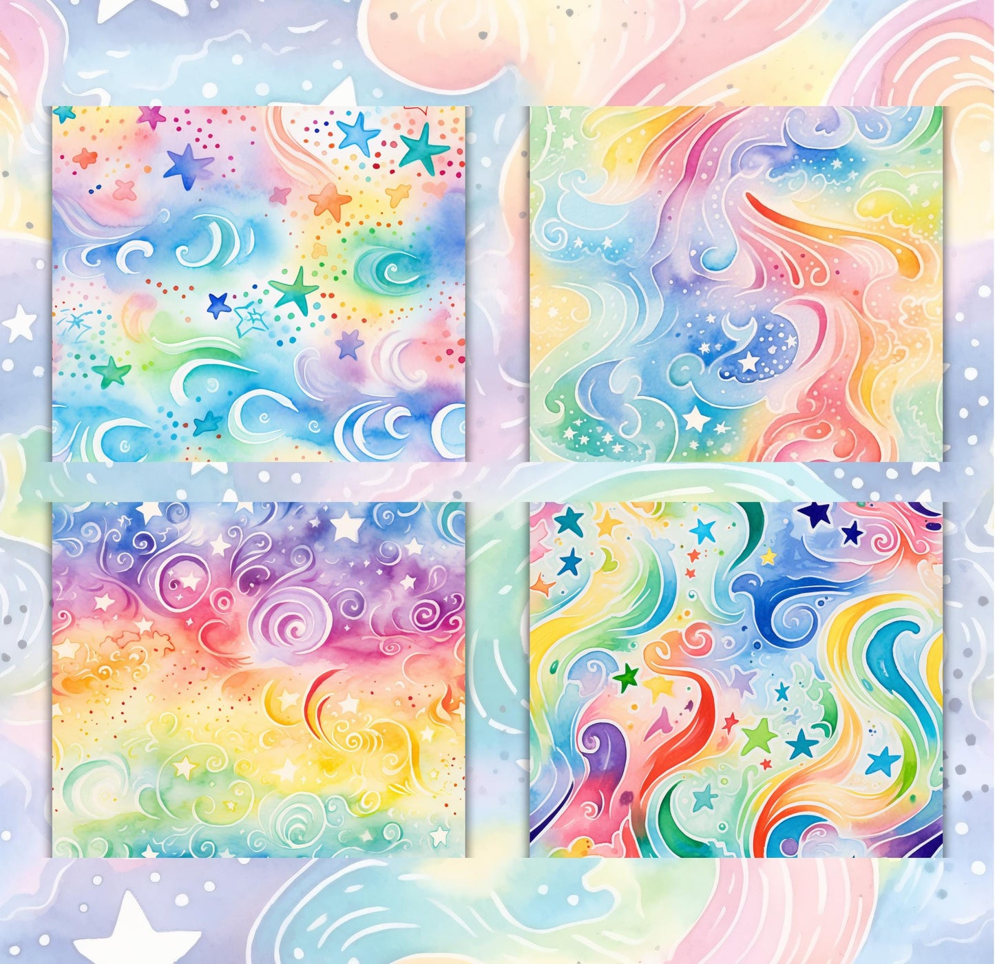 RELEASE PAPER | Bright Rainbow - Theme Pack Reusable Diamond Painting Release Paper