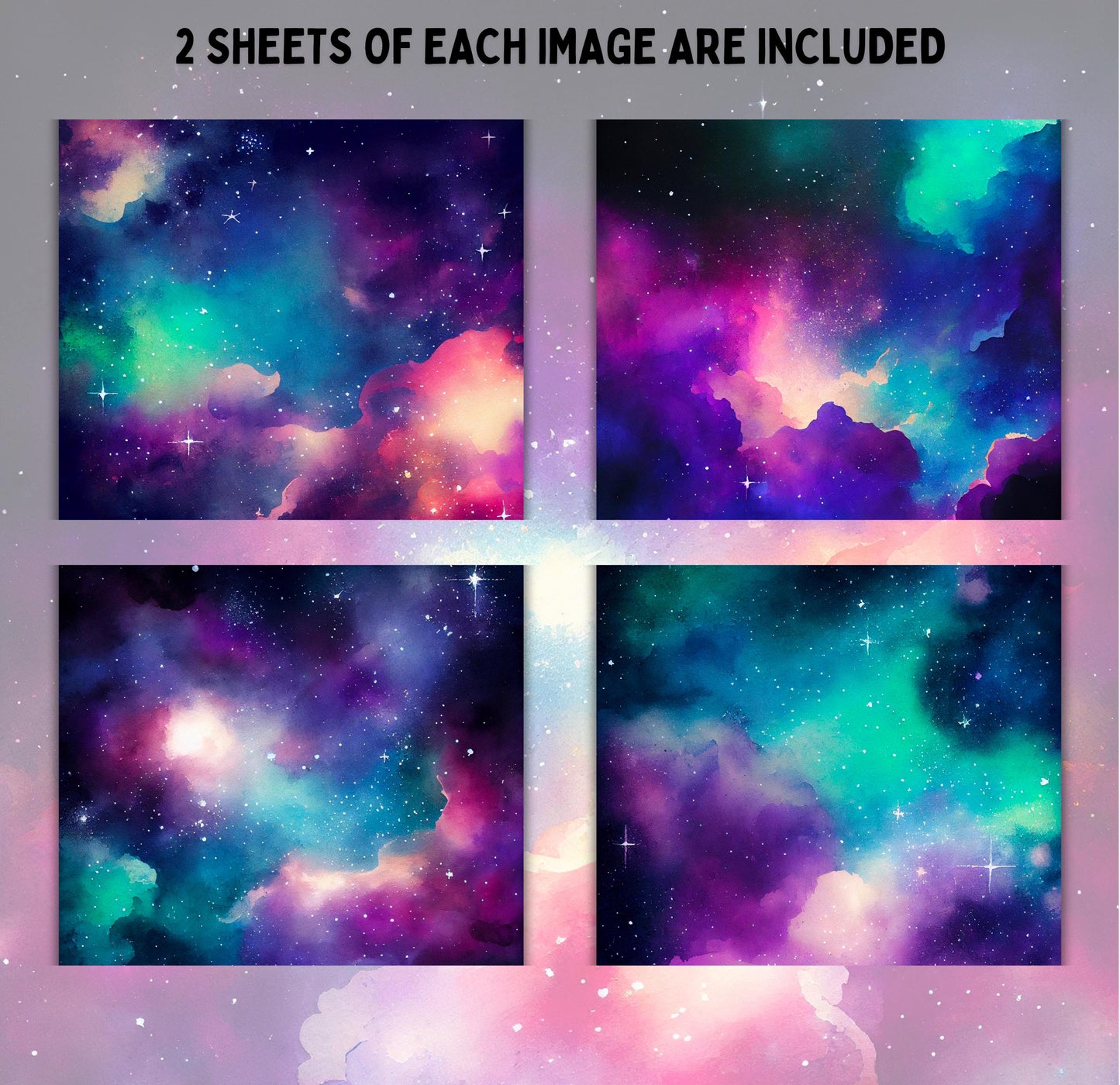 RELEASE PAPER | Rainbow Galaxy - Theme Pack Reusable Diamond Painting Release Paper