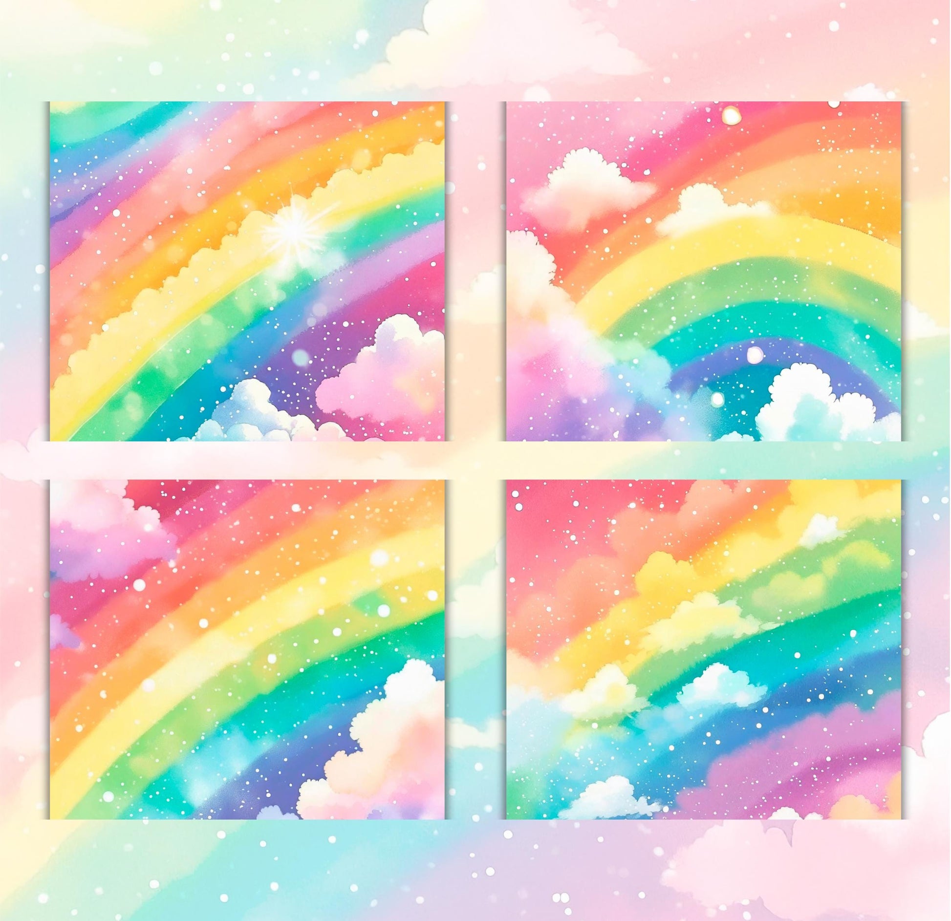 RELEASE PAPER | Rainbow Sky - Theme Pack Reusable Diamond Painting Release Paper