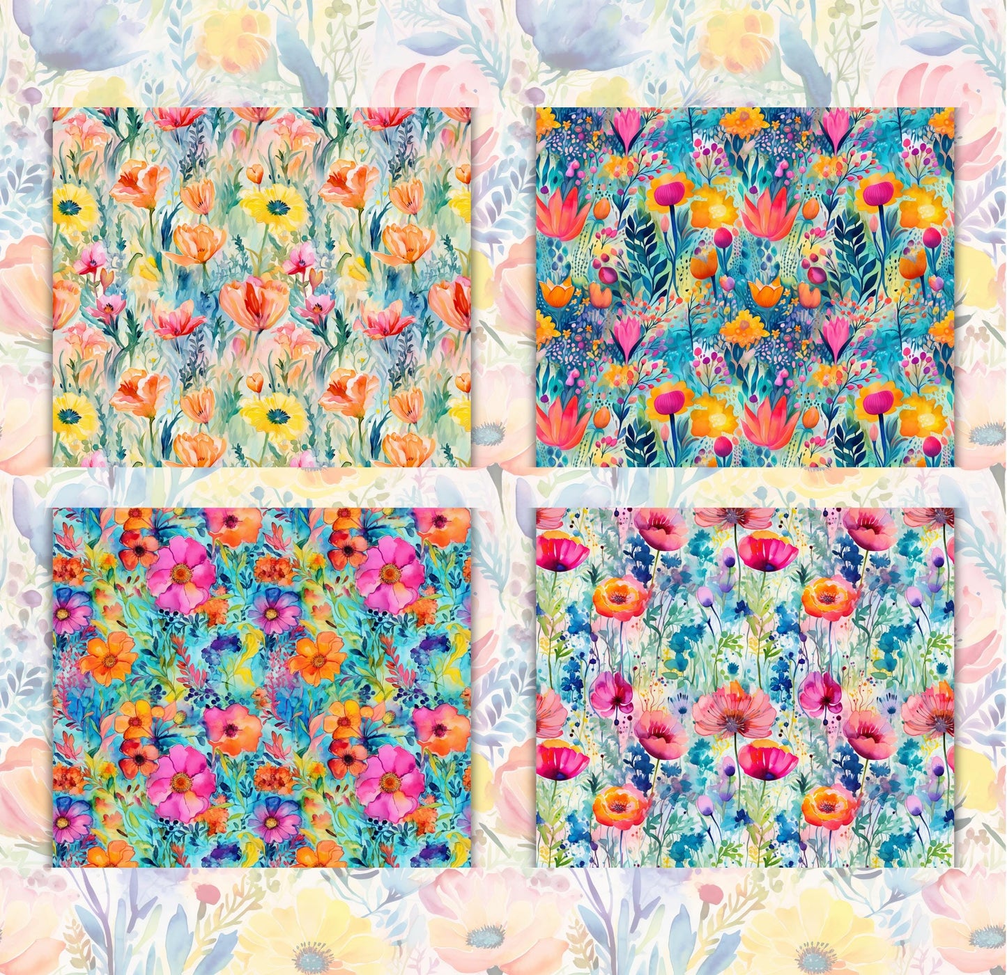 RELEASE PAPER | Rainbow Wildflowers - Theme Pack Reusable Diamond Painting Release Paper