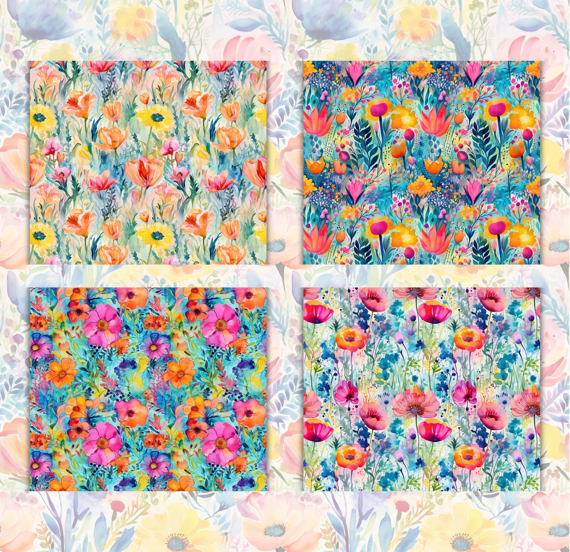 RELEASE PAPER | Rainbow Wildflowers - Theme Pack Reusable Diamond Painting Release Paper