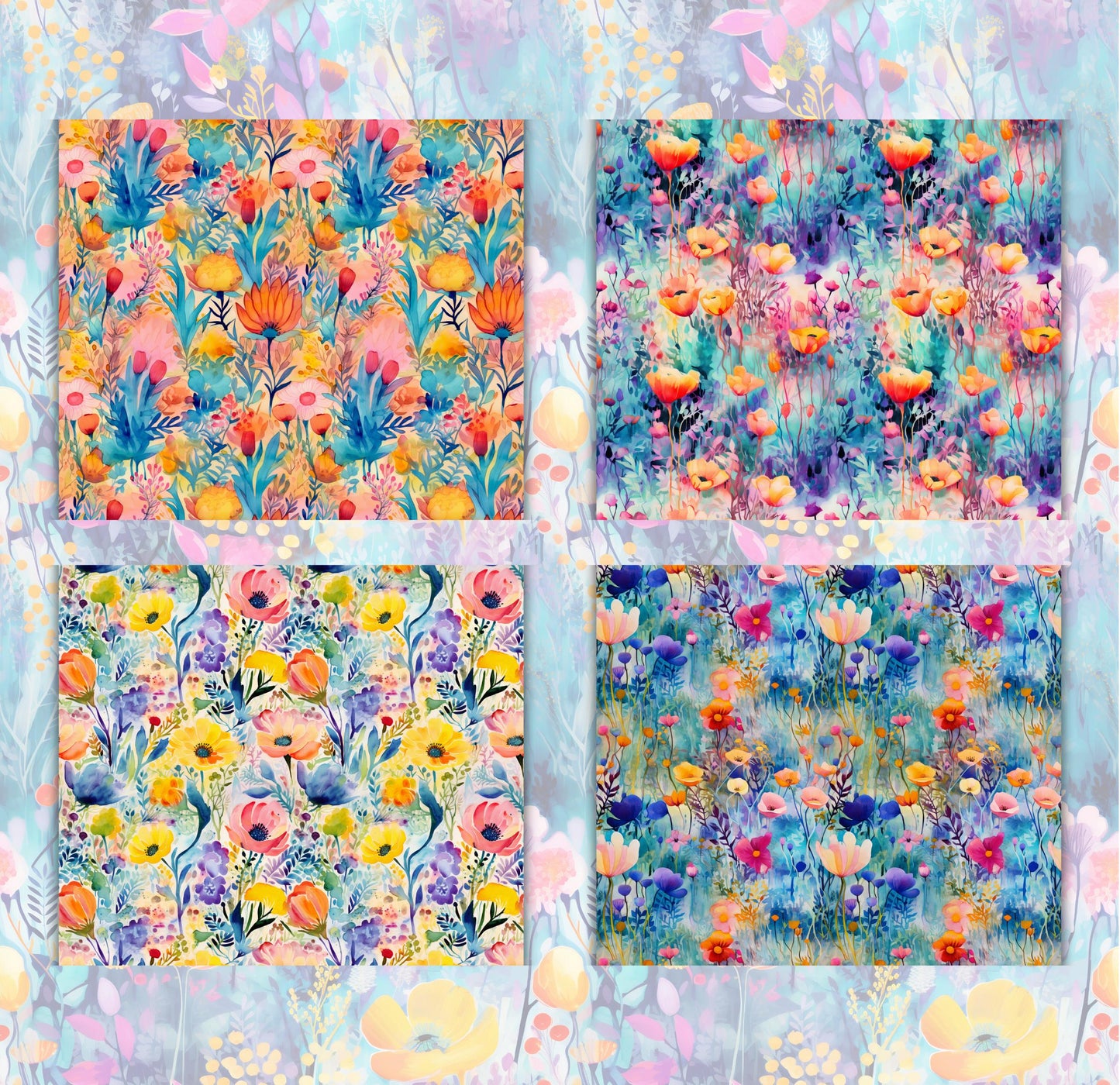 RELEASE PAPER | Rainbow Wildflowers - Theme Pack Reusable Diamond Painting Release Paper