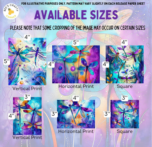 RELEASE PAPER | Whimsical Dragonfly - Theme Pack Reusable Diamond Painting Release Paper
