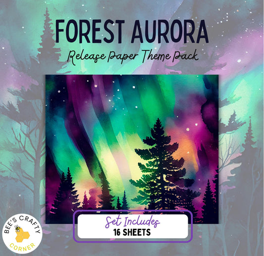 RELEASE PAPER | Forest Aurora - Theme Pack Reusable Diamond Painting Release Paper