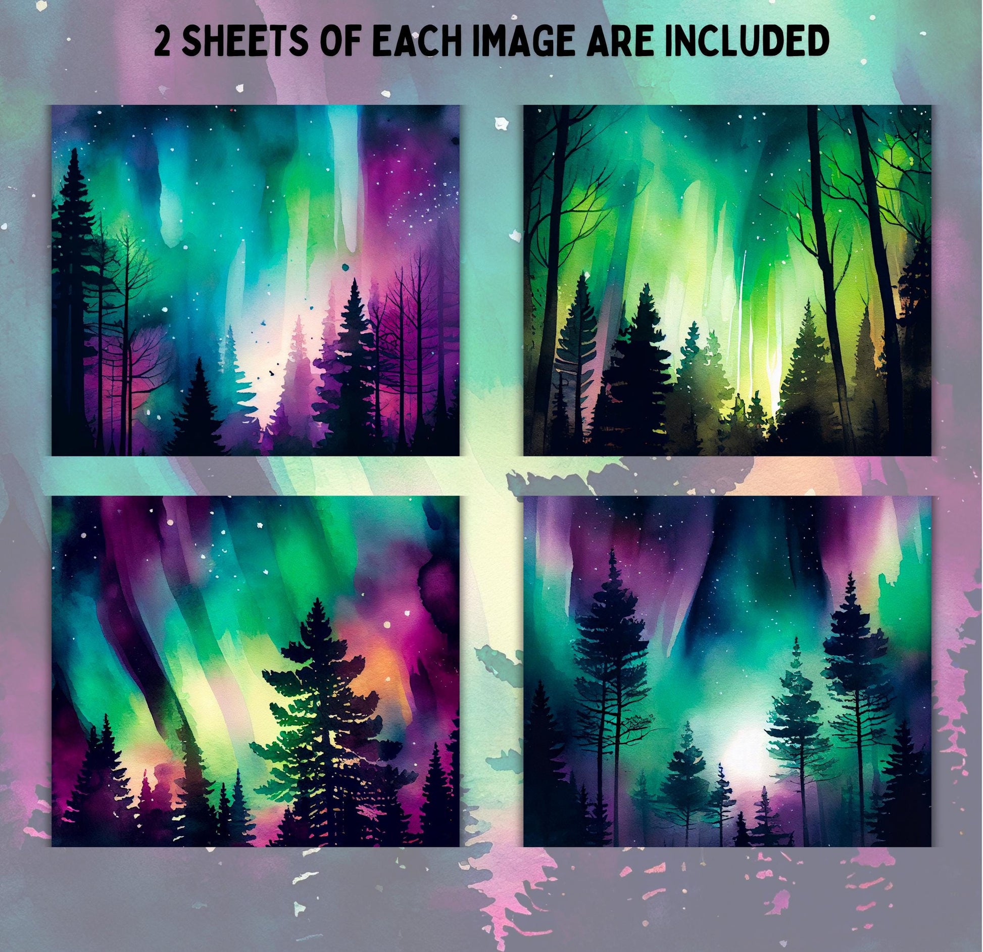 RELEASE PAPER | Forest Aurora - Theme Pack Reusable Diamond Painting Release Paper