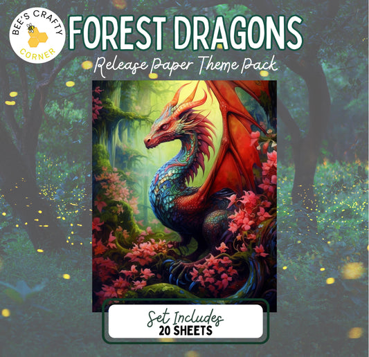 RELEASE PAPER | Forest Dragons - Theme Pack Reusable Diamond Painting Release Paper