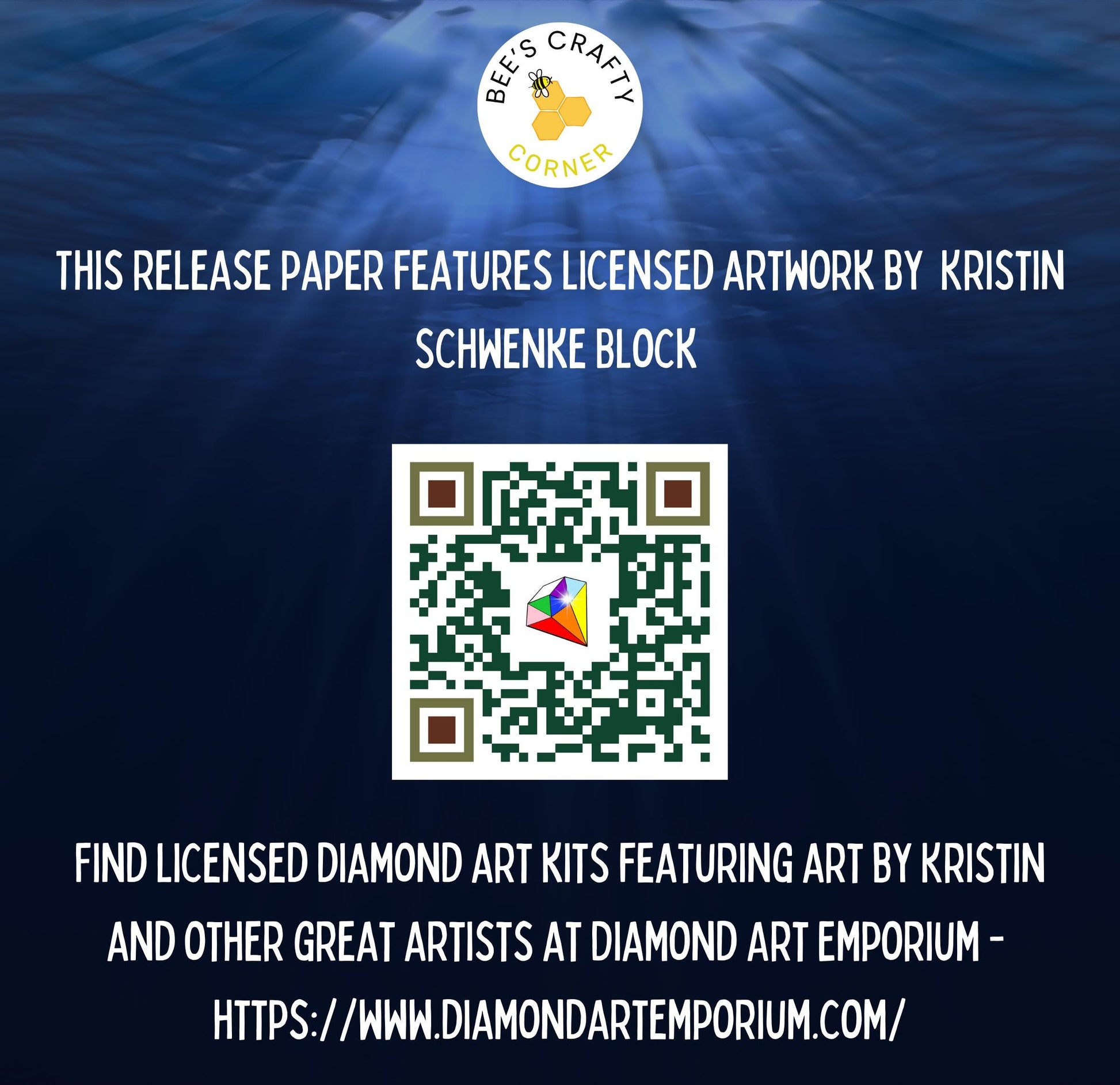 RELEASE PAPER | Mermaid Princess by Kristin Schwenke Block Licensed Release Papers - Reusable Patterned Diamond Painting Release Paper