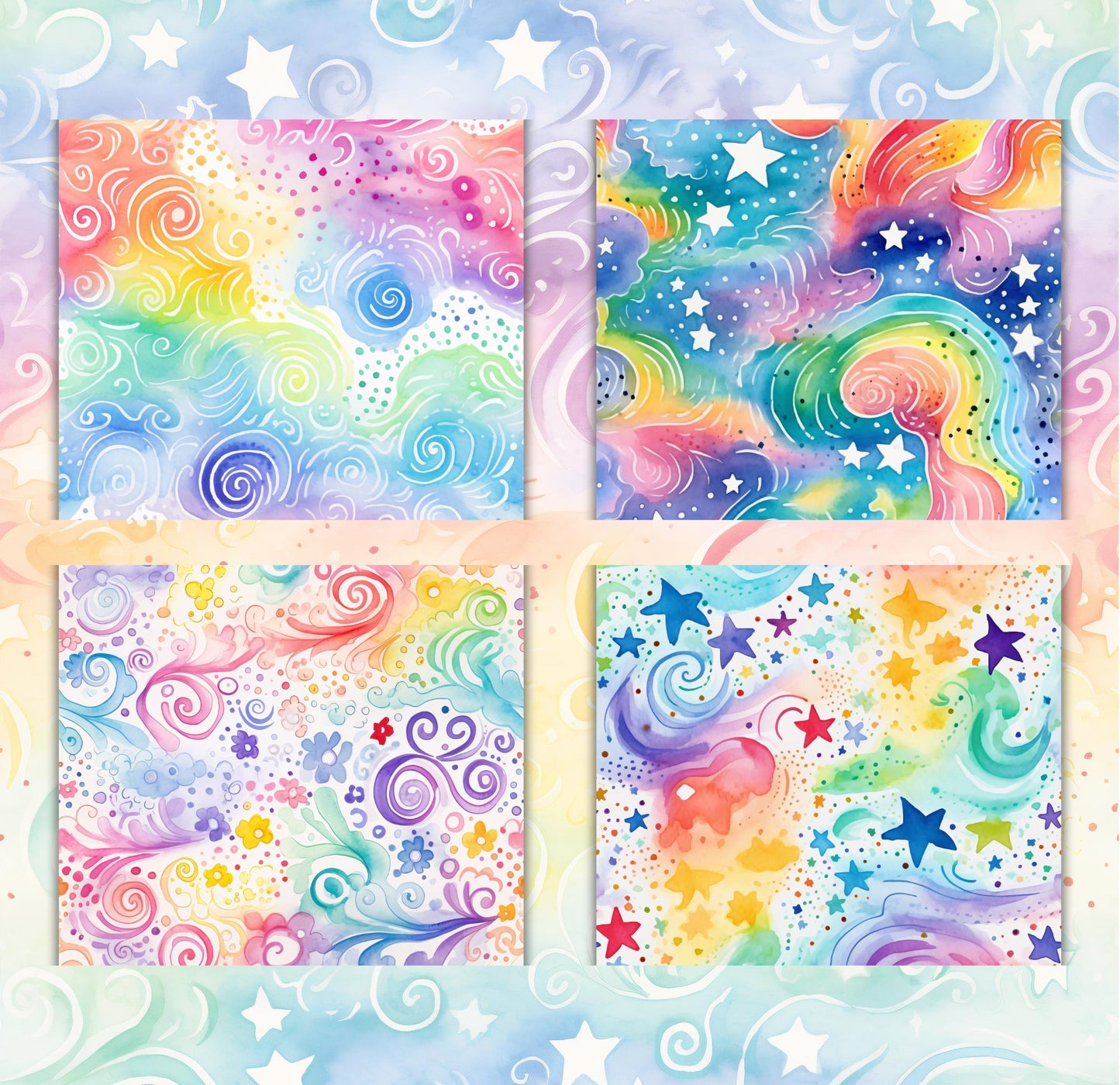 RELEASE PAPER | Bright Rainbow - Theme Pack Reusable Diamond Painting Release Paper