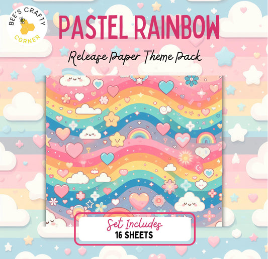 RELEASE PAPER | Pastel Rainbow - Theme Pack Reusable Diamond Painting Release Paper