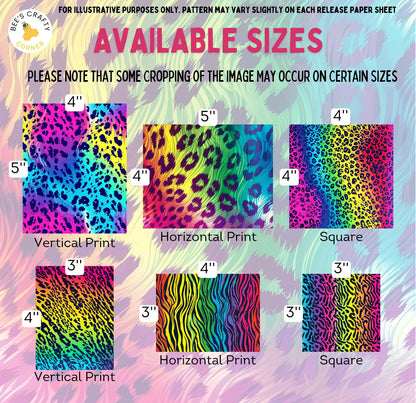 RELEASE PAPER | Rainbow Animal Print - Theme Pack Reusable Diamond Painting Release Paper