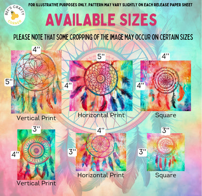 RELEASE PAPER | Rainbow Dream Catchers - Theme Pack Reusable Diamond Painting Release Paper