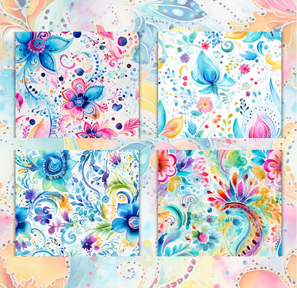 RELEASE PAPER | Rainbow Paisley - Theme Pack Reusable Diamond Painting Release Paper
