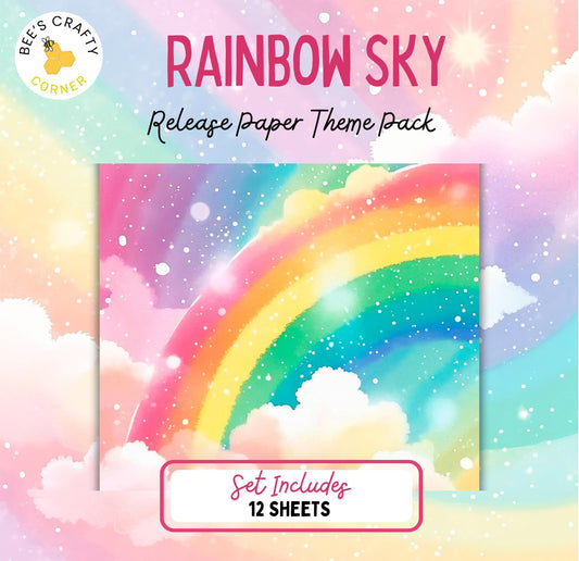 RELEASE PAPER | Rainbow Sky - Theme Pack Reusable Diamond Painting Release Paper