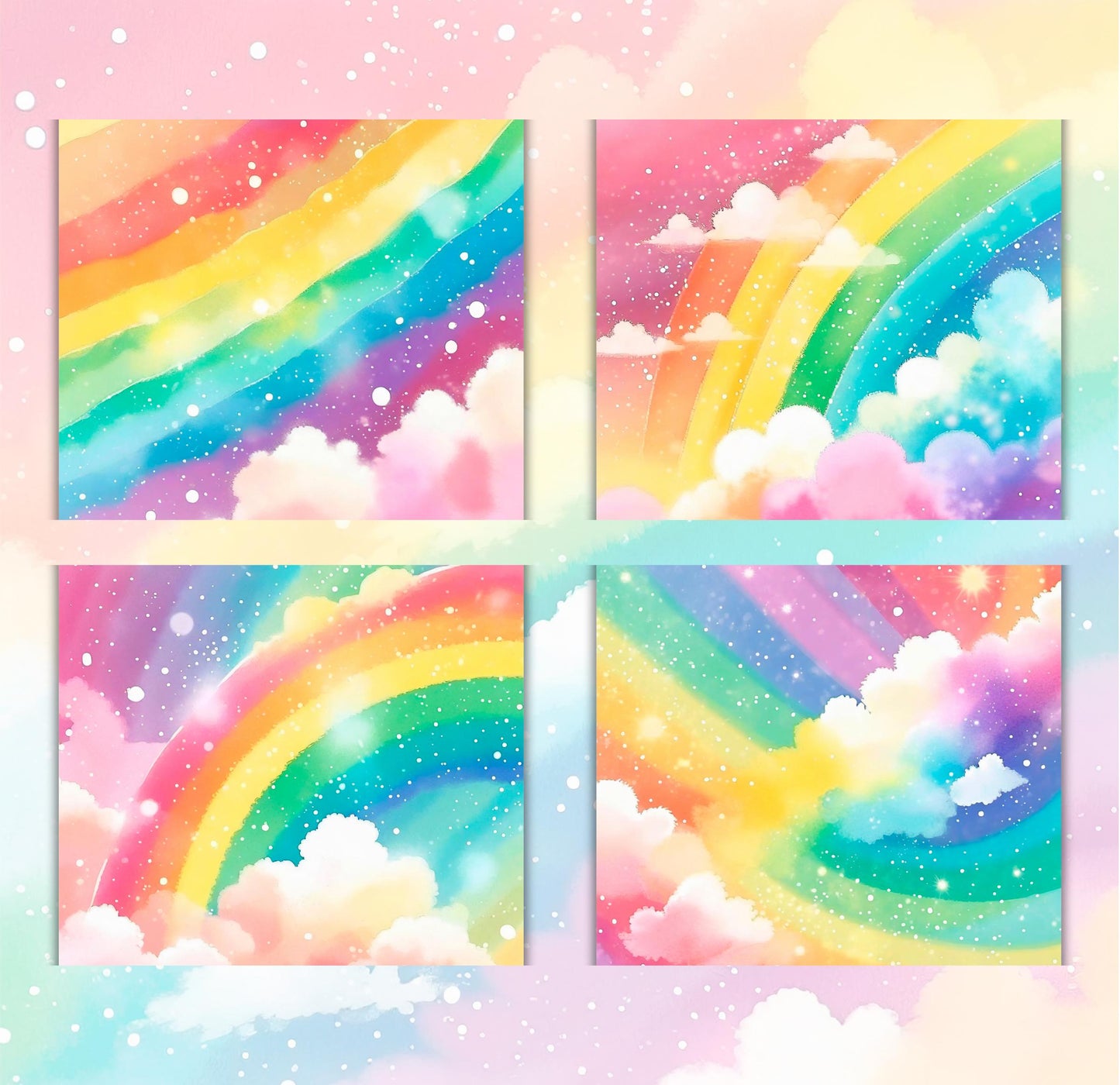 RELEASE PAPER | Rainbow Sky - Theme Pack Reusable Diamond Painting Release Paper